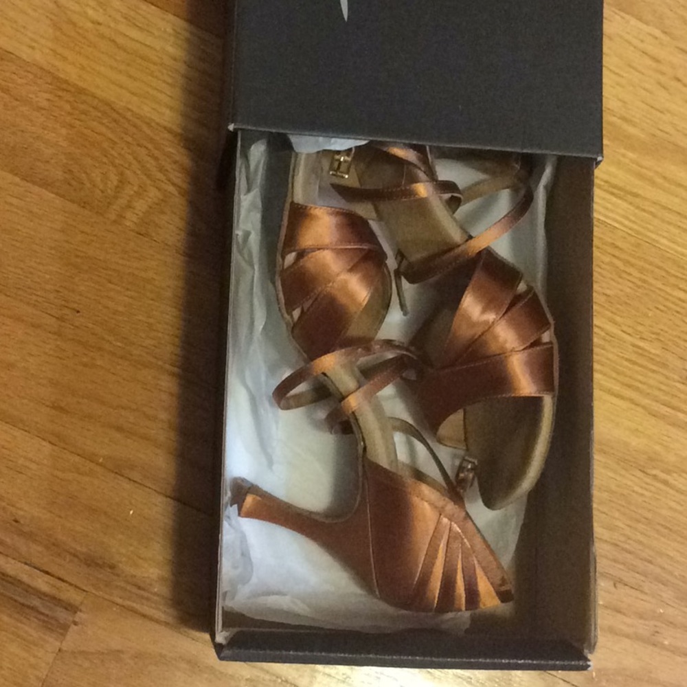 Ballroom Latin Salsa Shoes Rayrose 7-8 US or 4.5UK - Picture 5 of 12
